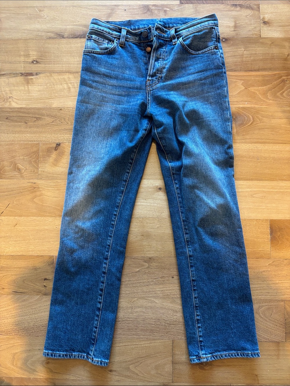 Women's Mid-Rise Ankle Jeans in Dark Blue